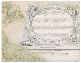 «&nbsp;Carte générale des différents projets du canal du Charollais&nbsp;» d’Emiland-Marie Gauthey, 1782. Détail des Jeauges des eaux et de l’Utilité du canal du Charollois. Archives départementales de Saône-et-Loire, C SUP CC 368 / 4ème feuille.