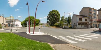 L’avenue des Platanes à Digoin, sur l’ancien tracé du canal du Centre.