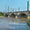 Canal de Bourgogne : l’Yonne avec le débouché du canal en face. A droite, le pont ferroviaire de Migennes.